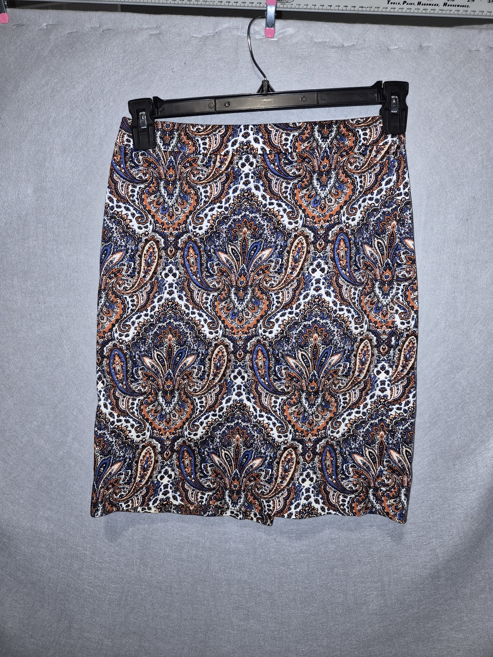 The Pencil Skirt J.Crew Paisley Pencil Size 0